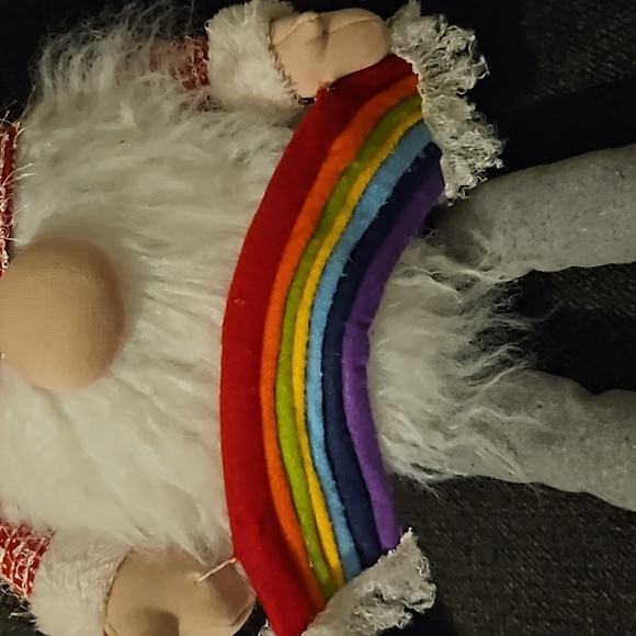 Rainbow Santa Christmas Gnome Weighted Ledge Decor - Picture 10 of 12